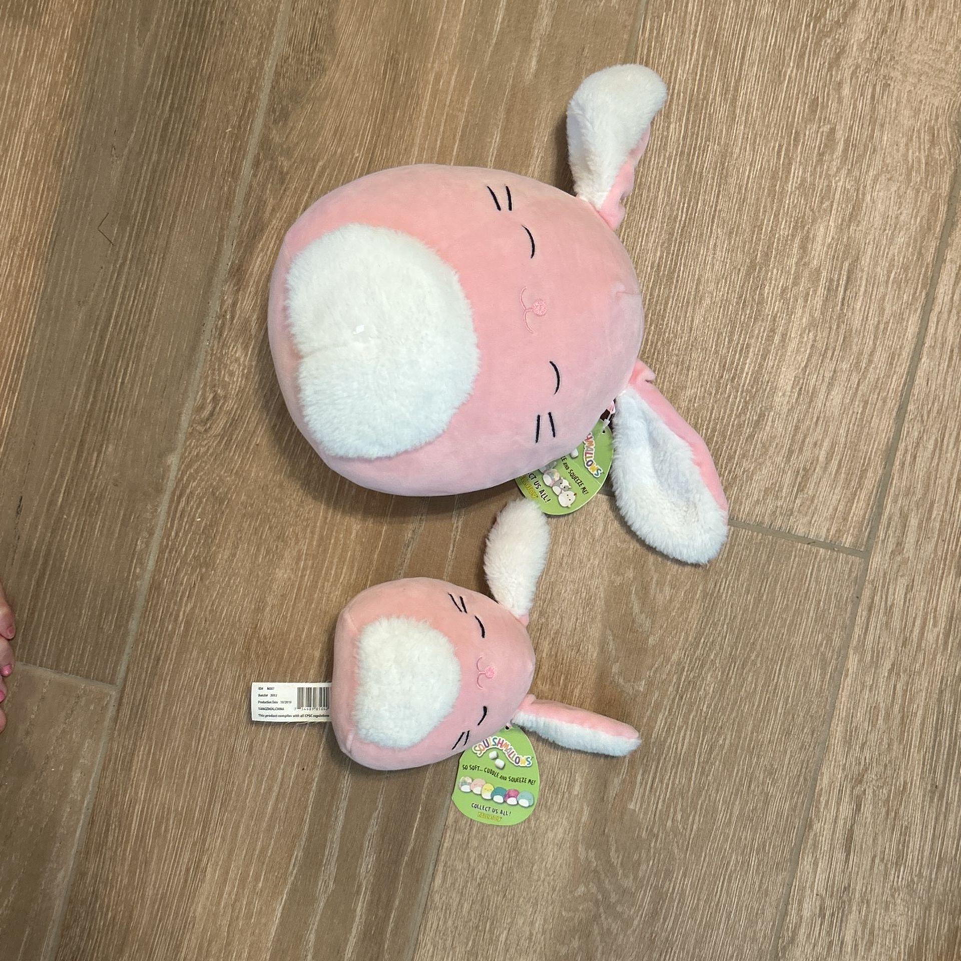 Make An Offer On Retired Squishmallows, Large And Small “Bop” - Pink Bunny