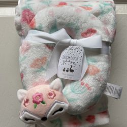 Duck Duck Goose Floral Baby Blanket and Pillow