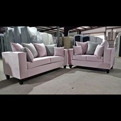 New Sofa + Loveseat Set 