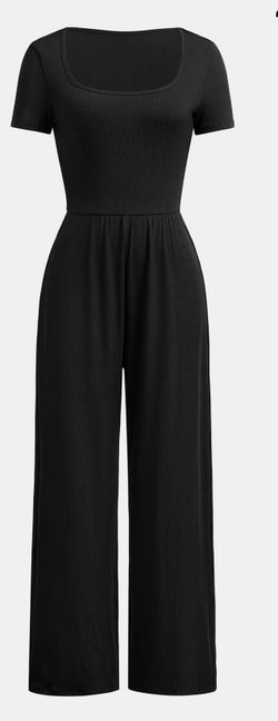 Small Stretchy Ribbed Soft Knit Jumpsuit New  4/6 Pockets