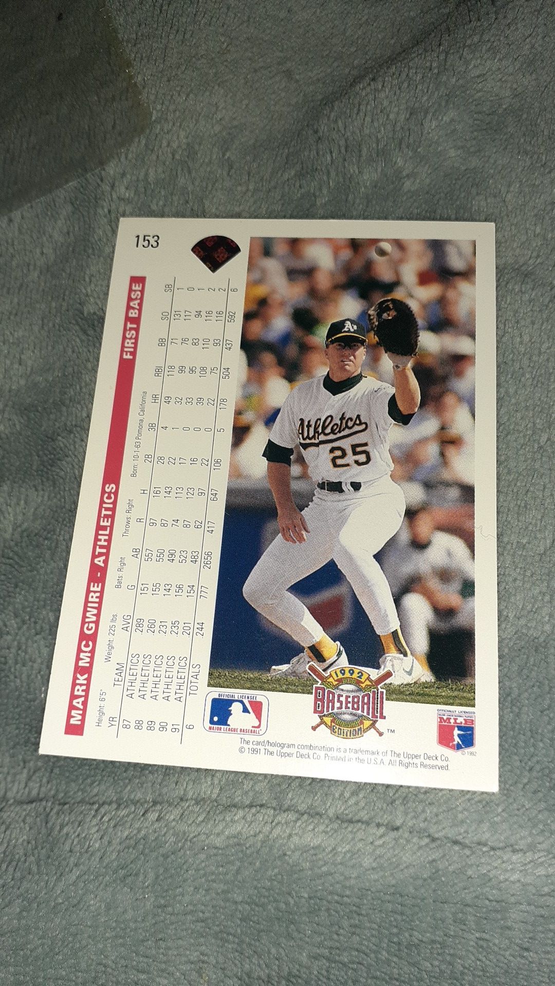 Mark McGwire #153 baseball card