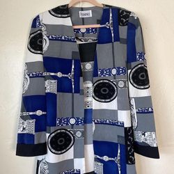 women’s periwinkle cardigan jacket blue grey size large. $15