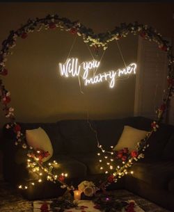 Will you marry me neon-style LED sign