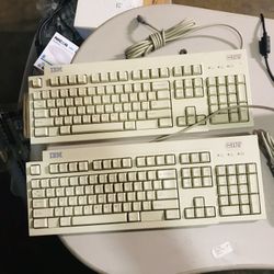 Lot of 2 IBM Vintage PS/2 Keyboard Model KB-7353