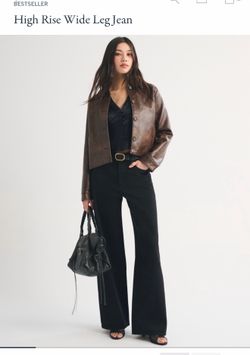 A&F High Rise Wide Leg Jean