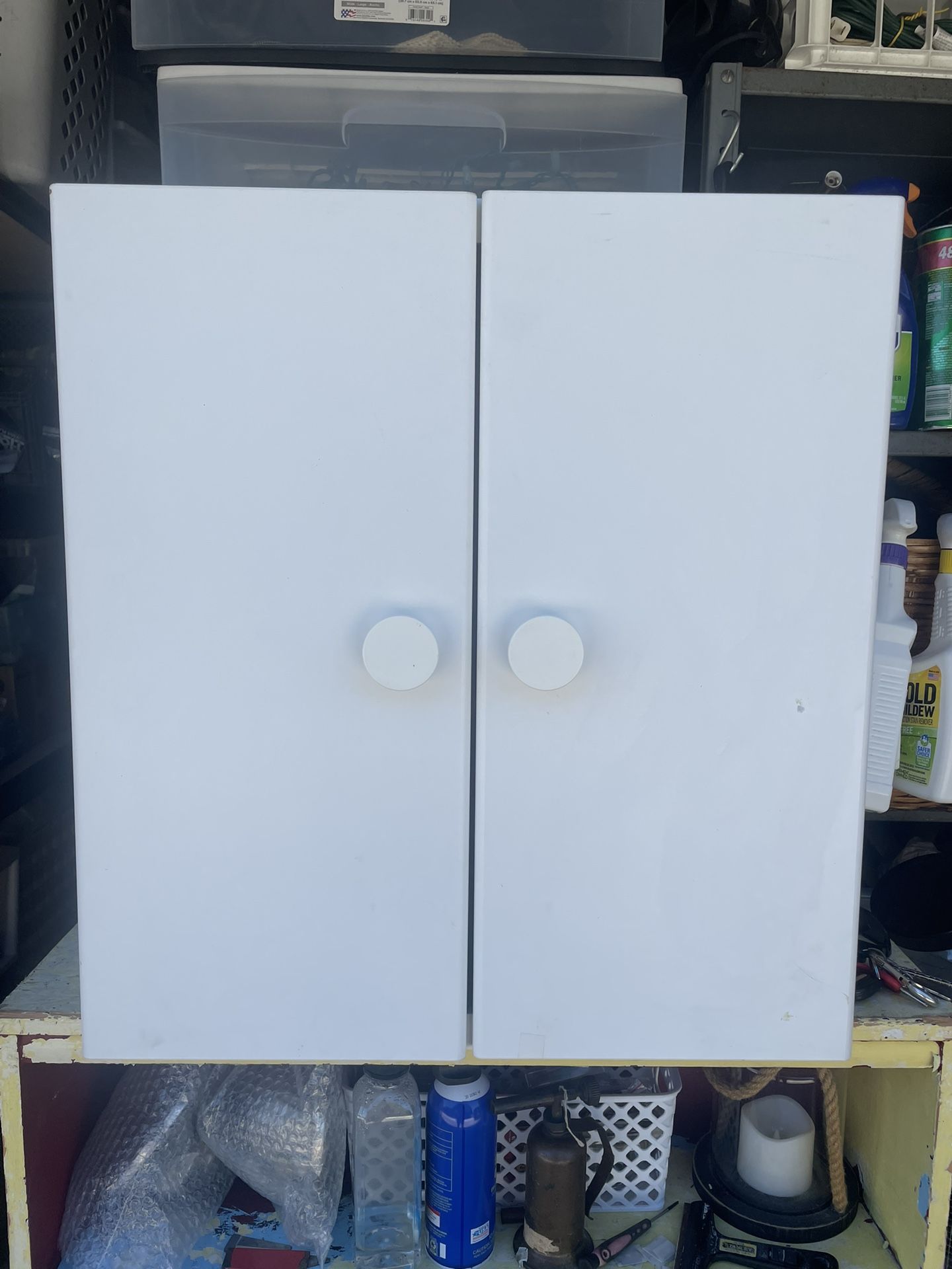 ***WHITE 2 DOOR CABINET ***