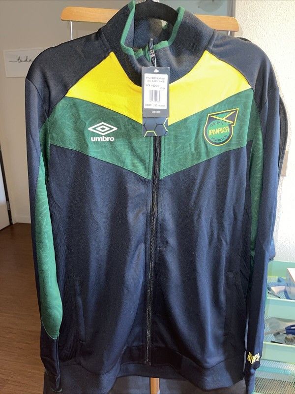 Umbro Jamaica Soccer Full-Zip Anthem Jacket Reggae Boyz  Small Medium New!