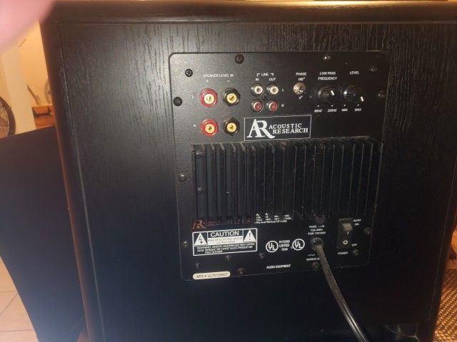 アコースティックリサーチ サブウーファー S112PS Acoustic Research S112PS Powered Subwoofer - Black- Free Shipping