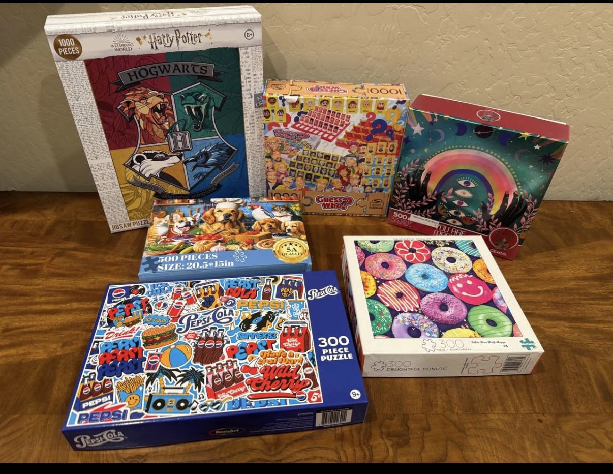 $5 For All 6 Assorted Jigsaw Puzzles Games