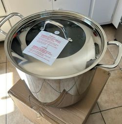 princess house 40qt stock pot stainless steel with divider.