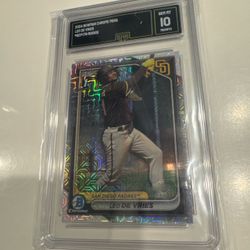 2024 Bowman Chrome Mega Leo De Vries Rookie GMA 10