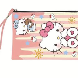 Hello Kitty Coin Purse Zipper Wallet, Waterproof Makeup Bag, Valentines Day Gift