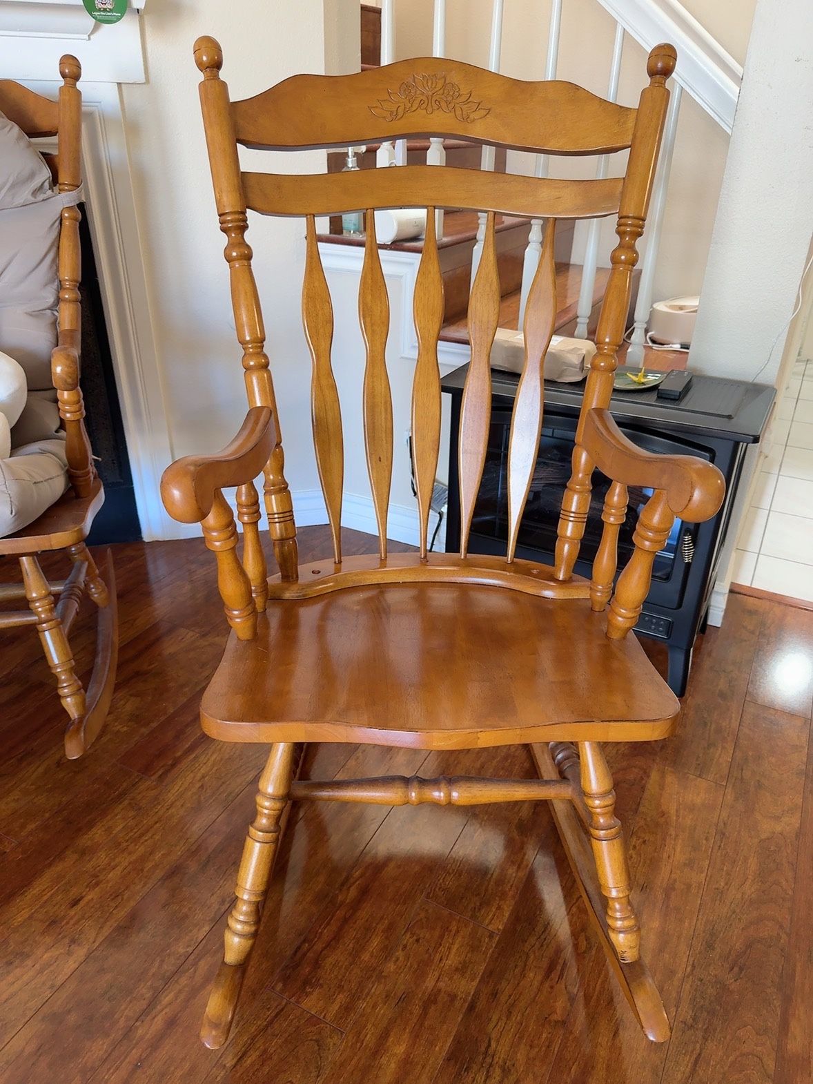 Vintage Wooden Rocking Chair (Includes Cushions)