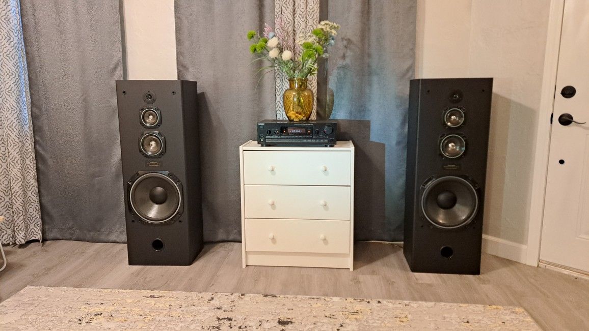 Speakers with Stereo Receiver 