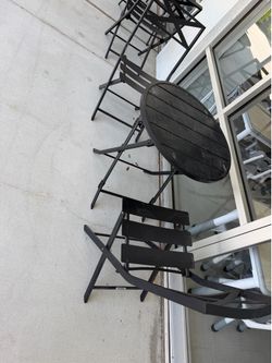 Bistro table and chairs