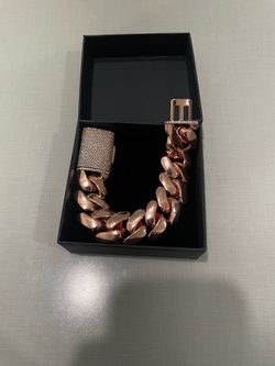 Rose gold Cuban link bracelet 14k 8 inch 25mm (Brand new)