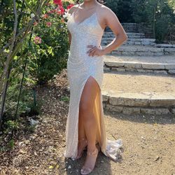 Gold Sparkly Prom Dress 