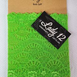 Womens Seahawk Green Lacy Boot Cuffs