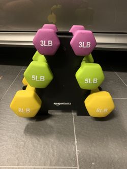 32 lbs dumbbells set with rack