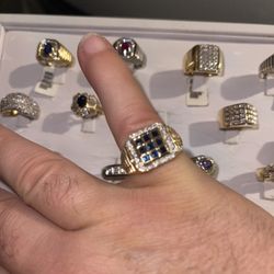 Rolex Ring Diamonds with Sapphire New 