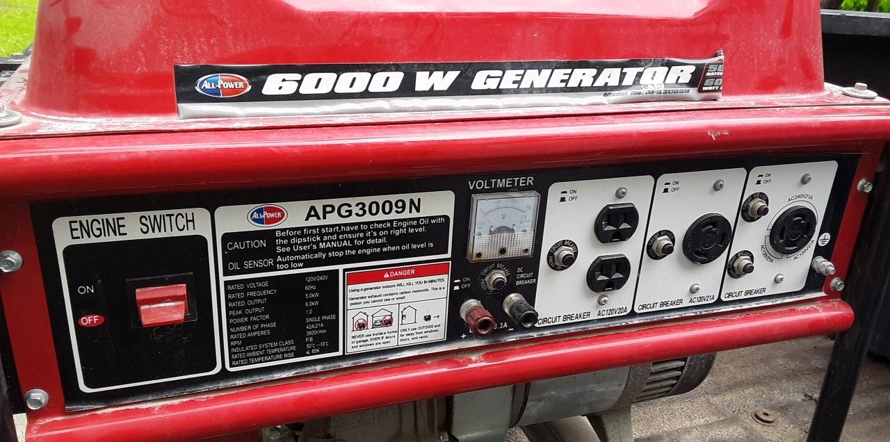 all power 6000 watt generator