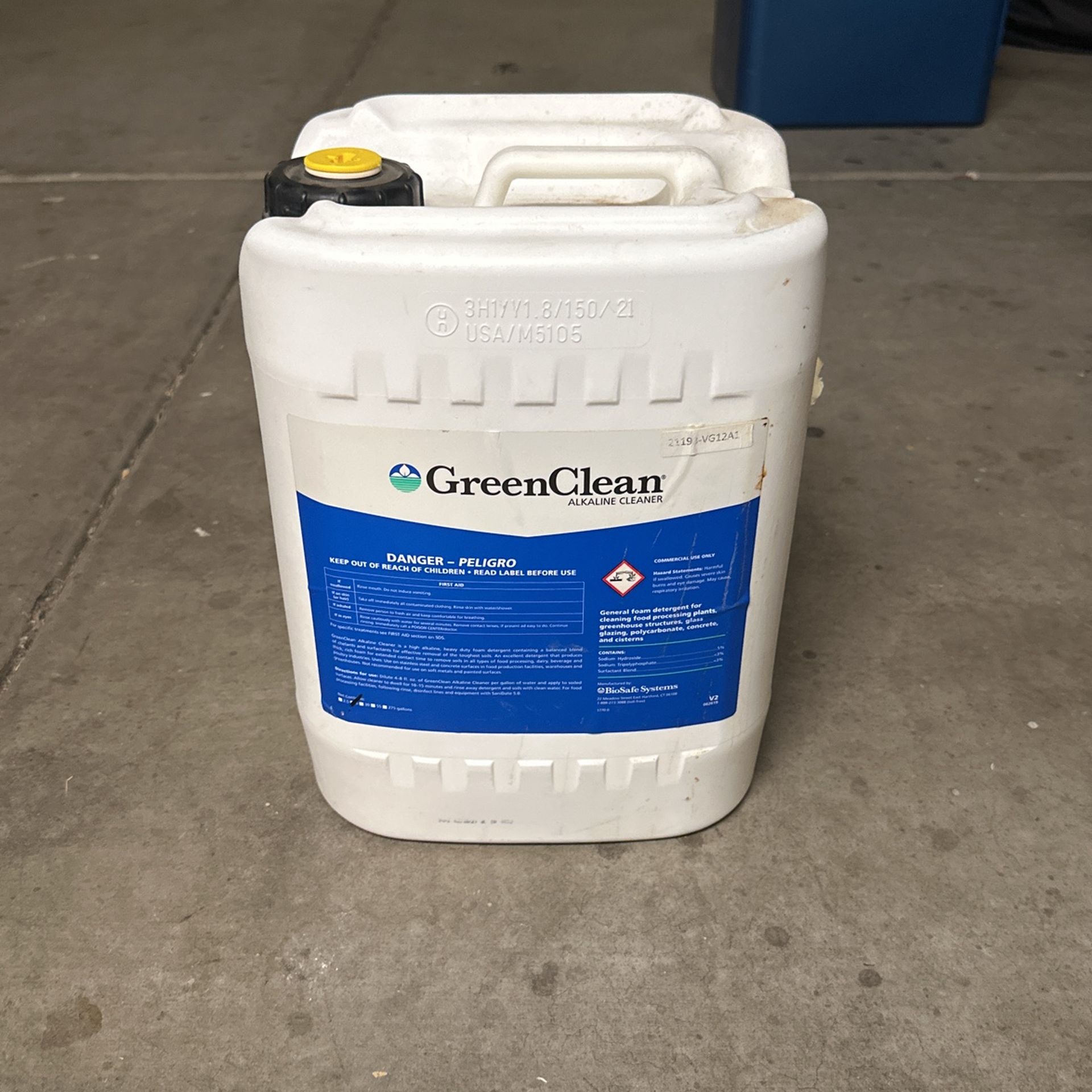 Green Clean Alkaline Cleaner Foam Detergent 5 Gallon
