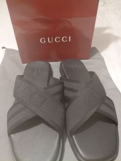 Gucci GG Canvas Cross Strap Slides