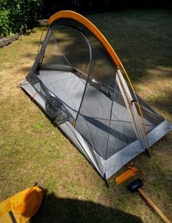 1-Person Backpacking Tent (Orange) w/ Rainfly