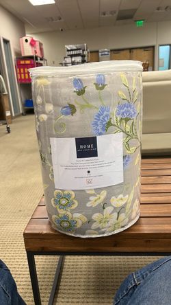 Comforter Set - Home Reflections Grey Floral King - New