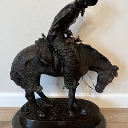 Frederic Remington THE NORTHER Bronze Statue Sculpture-23" Tall-58.8 Lbs.