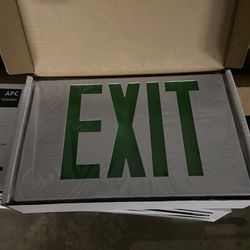 Exit Signs Illuminated Green