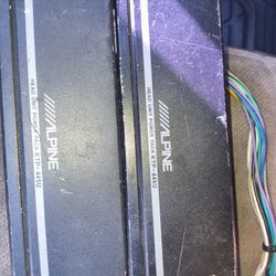 Two Alpine Hill Unit Power Pack KTP 445U Amplifiers 4 Channels Very Good For Motorcycle Boats RVs