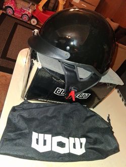 Motorcycle half moon helmet