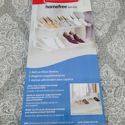 Rubbermaid Homefree Closet Series 2 Add-on Shoe Shelves