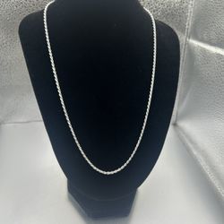 18inch 2.3mm Rope Chain 100% Sterling Silver
