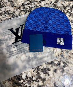 Blue designer beanie