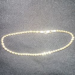 10K Gold Rope Bracelet – 8 Inches