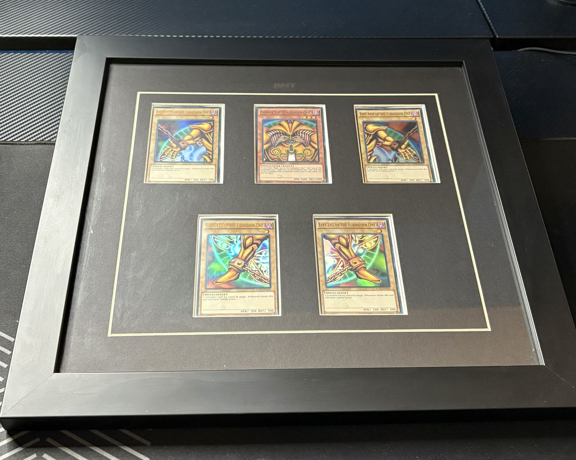 Exodia Framed Yugioh Cards And Plushy