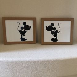 Two silhouette pictures, custom-made