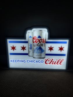 COORS LIGHT CHICAGO LED LIGHT 