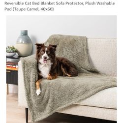 PetAmi Fluffy Waterproof Dog Blanket for Medium Large Dogs, Soft Warm Pet Sherpa Throw Pee Proof Couch Cover, Reversible Cat Bed Blanket Sofa Protecto