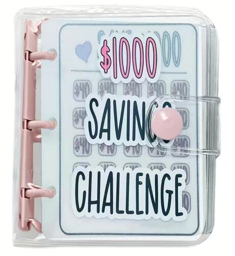  Mini Portable Money Saving Budget Book, Clear Flap Laptop Bag