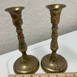 Two Brass Candlesticks