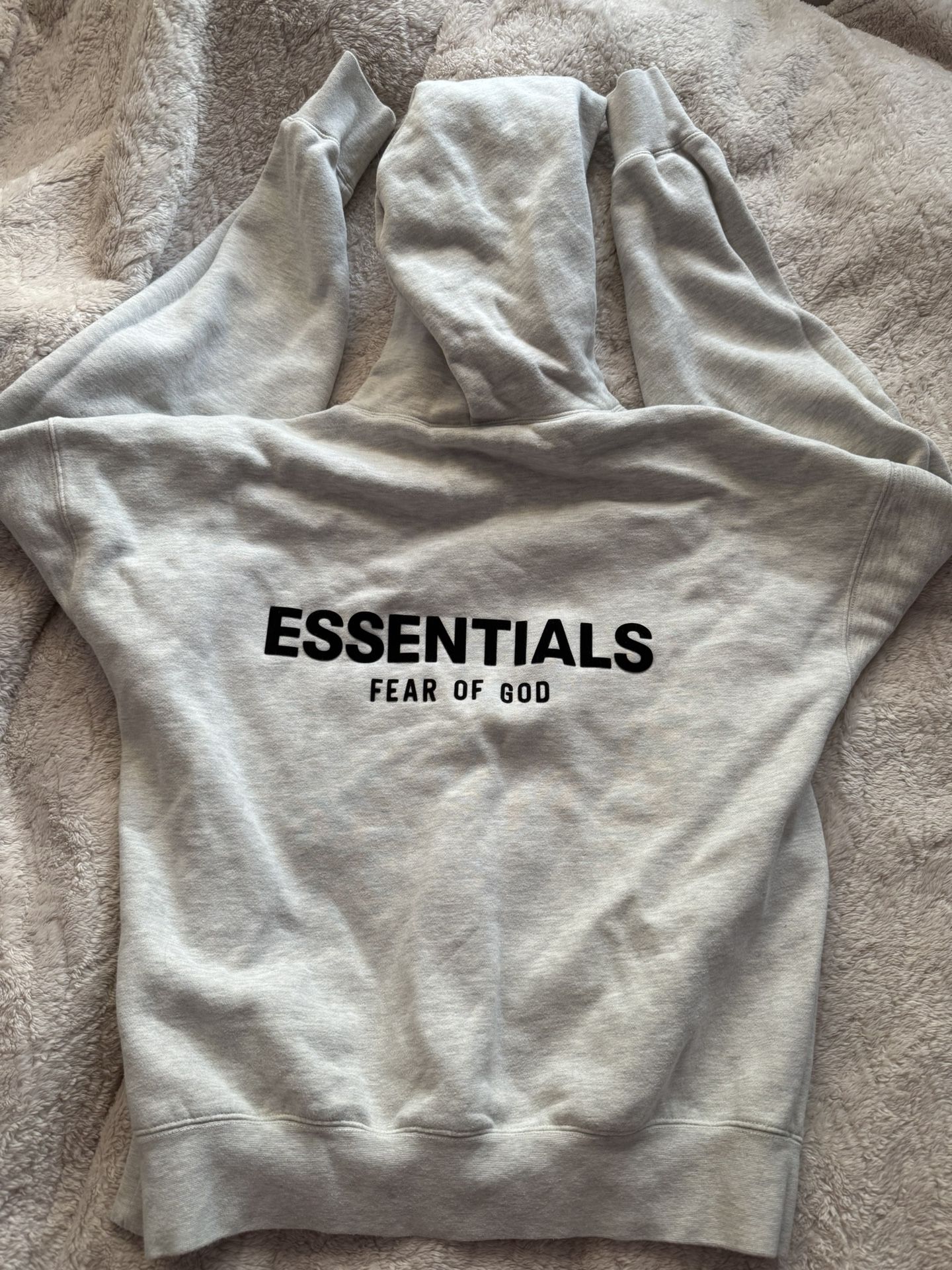 Fear of God essentials hoodies (black & light oat)