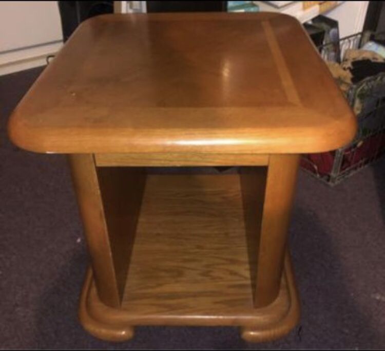 Solid Wood Side Table 28”x25”x23”