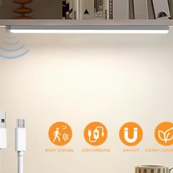 Rechargeable LED Under Cabinet Light 50cm (19.7 inch) with Motion Sensor – 6500K White | USB Chargin
