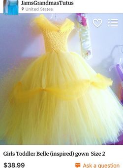 Girls Costumes dress up new Belle (inspired) with gloves