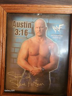 WWF Stone Cold Steve Austin Framed Photo