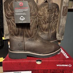 WOLVERINE STEEL TOE WORK BOOTS 