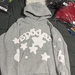 BRAND NEW Spider Beluga hoodie (grey and white) size small/medium/large/XL
